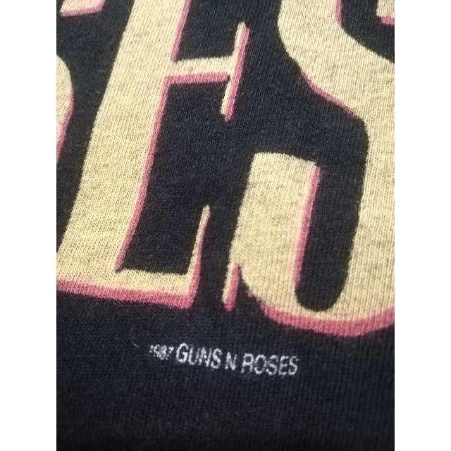 GUNS N' ROSES　1987年コピーライト入　ラグランTシャツ　ガンズ メンズのトップス(Tシャツ/カットソー(半袖/袖なし))の商品写真