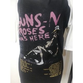 GUNS N' ROSES　1987年コピーライト入　ラグランTシャツ　ガンズ(Tシャツ/カットソー(半袖/袖なし))