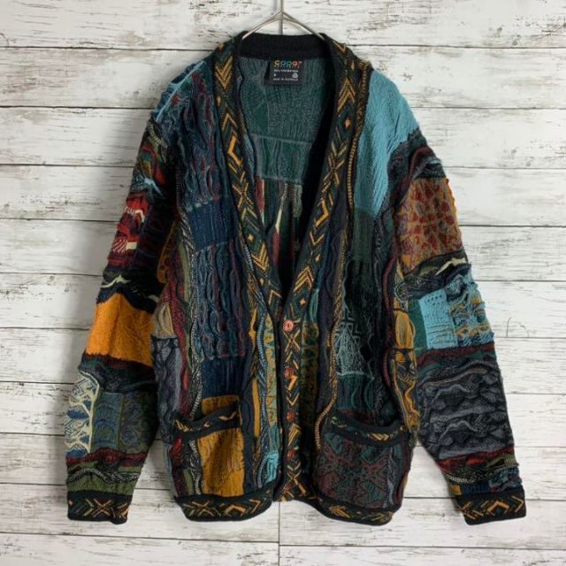 幻の1点モノ】coogi クージー 立体 3Dカーディガン 希少 即完売モデル