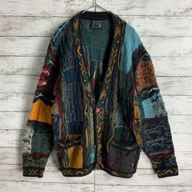 【幻の1点モノ】coogi クージー 立体 3Dカーディガン　希少 即完売モデル