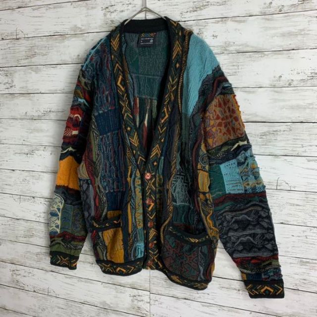 【幻の1点モノ】coogi クージー 立体 3Dカーディガン　希少 即完売モデル メンズのトップス(シャツ)の商品写真