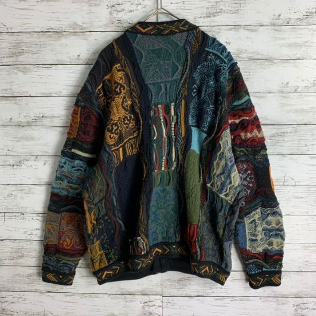 【幻の1点モノ】coogi クージー 立体 3Dカーディガン　希少 即完売モデル