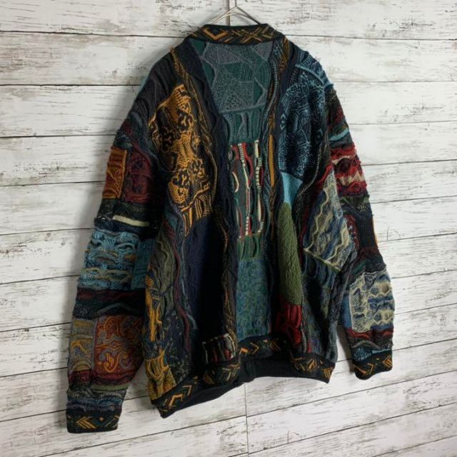 【幻の1点モノ】coogi クージー 立体 3Dカーディガン　希少 即完売モデル メンズのトップス(シャツ)の商品写真