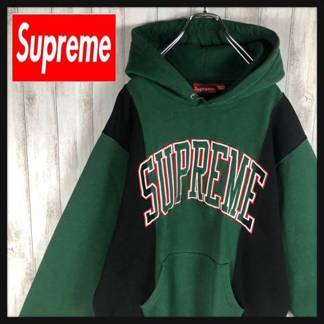定期入れの コムドットゆうた着用 Supreme シュプリーム パーカー 刺繍