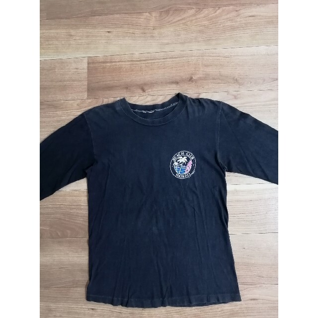 80s USA製 ヴィンテージ ロングTシャツ ロンT ハワイ ブラック 黒