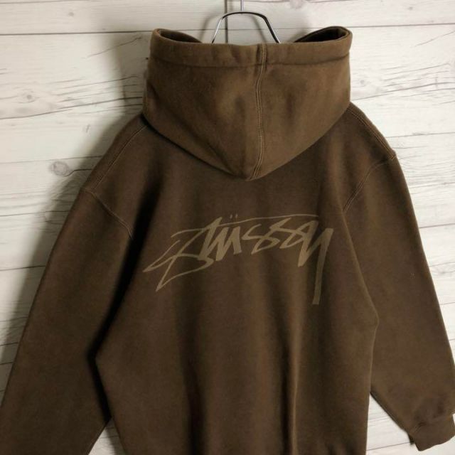 【希少カラー】stussy バックプリント 超人気モデル 入手困難 パーカー 4