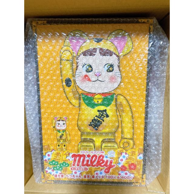 BE@RBRICK - BE@RBRICK 招き猫 ペコちゃん 金運 金メッキ 100% & 400