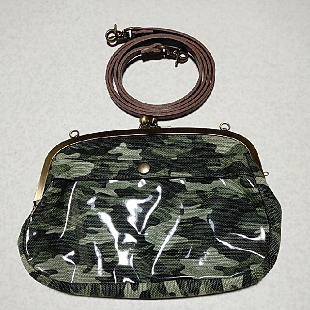 AYANOKOJI(アヤノコウジ)の6,815円 あやの小路 がま口 スマホ ショルダーバッグ 帆布・迷彩 カモフラ レディースのバッグ(ショルダーバッグ)の商品写真