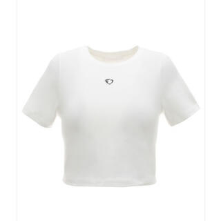 ザラ(ZARA)のthe virgins heart logo velvet cropped t(Tシャツ(半袖/袖なし))