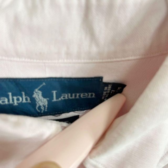 ラルフローレン　ゆるだぼオーバーサイズオックスフォードボタンダウンシャツ薄ピンク 2