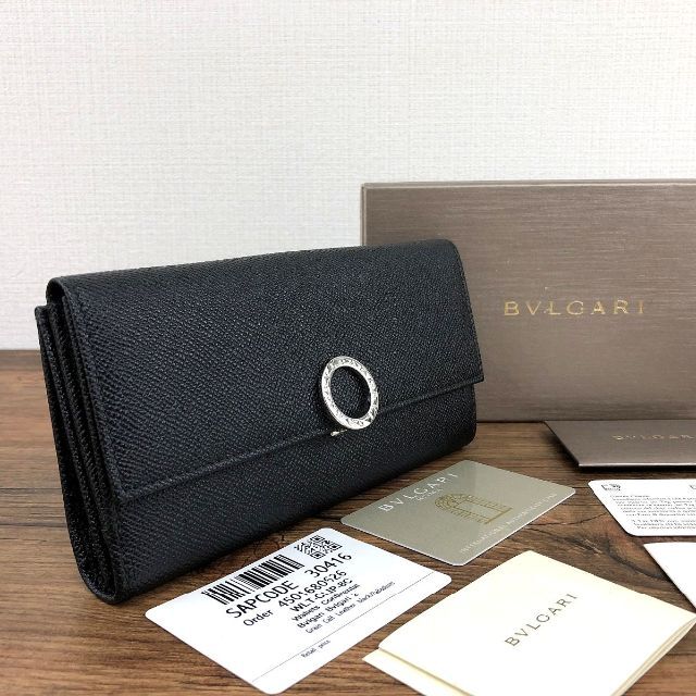 未使用品 BVLGARI 長財布 30416 ブラック 48 - 長財布