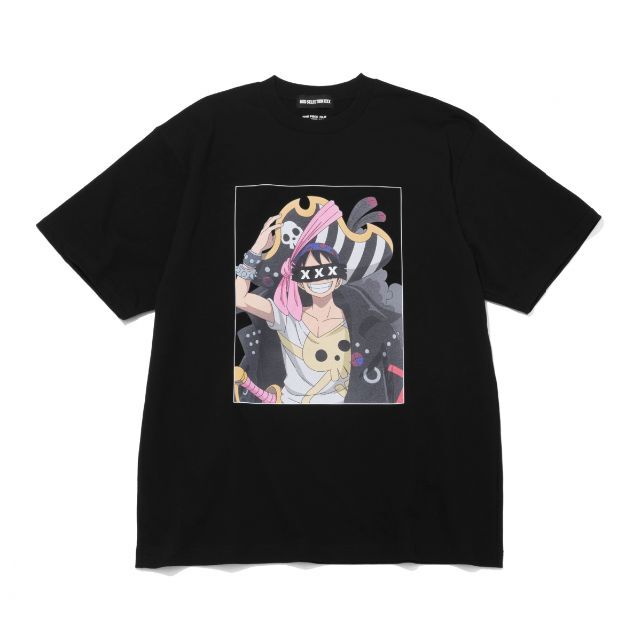 ワンピース x GOD SELECTION XXX Tシャツ ルフィ 黒 M