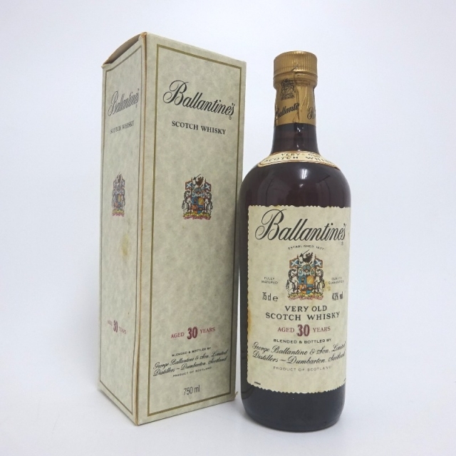 未開封★Ballantine's【バランタイン】 30年 ベリーオールド 金キャップ 750ml 箱付