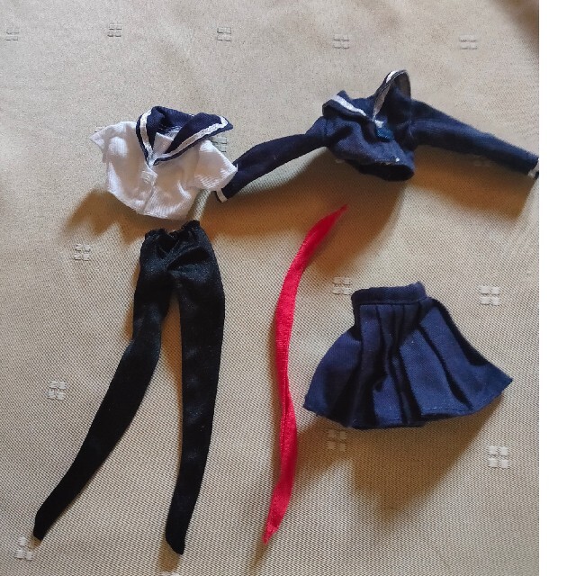 ジェニーちゃん セーラー服セット アウトフィット ハンドメイドのぬいぐるみ/人形(人形)の商品写真
