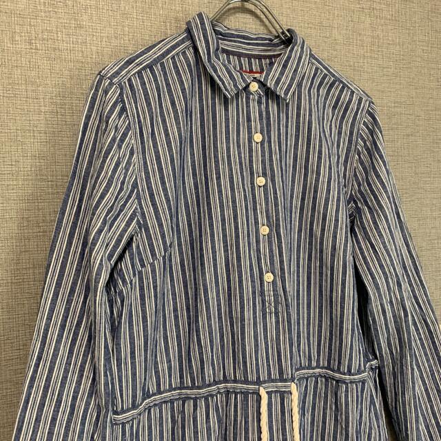 TOMMY HILFIGER(トミーヒルフィガー)の90s 00s トミーヒルフィガー　ビンテージ　アメリカ古着　ストライプ　古着 レディースのワンピース(ひざ丈ワンピース)の商品写真