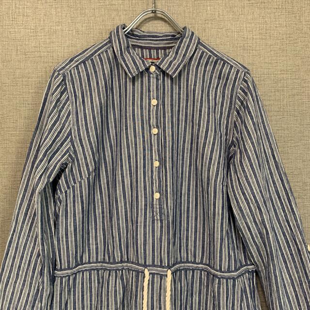 TOMMY HILFIGER(トミーヒルフィガー)の90s 00s トミーヒルフィガー　ビンテージ　アメリカ古着　ストライプ　古着 レディースのワンピース(ひざ丈ワンピース)の商品写真