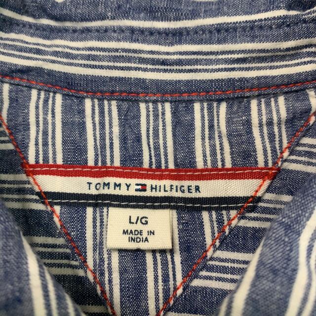 TOMMY HILFIGER(トミーヒルフィガー)の90s 00s トミーヒルフィガー　ビンテージ　アメリカ古着　ストライプ　古着 レディースのワンピース(ひざ丈ワンピース)の商品写真