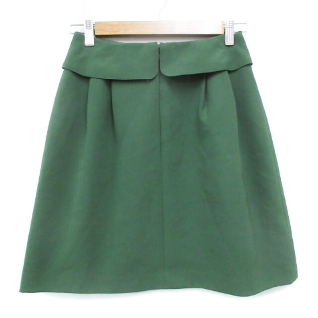 L'EST ROSE(レストローズ)のレストローズ フレアスカート ひざ丈 無地 2 緑 グリーン /FF47 レディースのスカート(ひざ丈スカート)の商品写真
