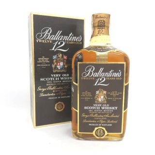 バリー(Bally)の未開封★Ballantine's【バランタイン】 12年 ベリーオールド 赤青旗 760ml 箱付【中古】(ウイスキー)