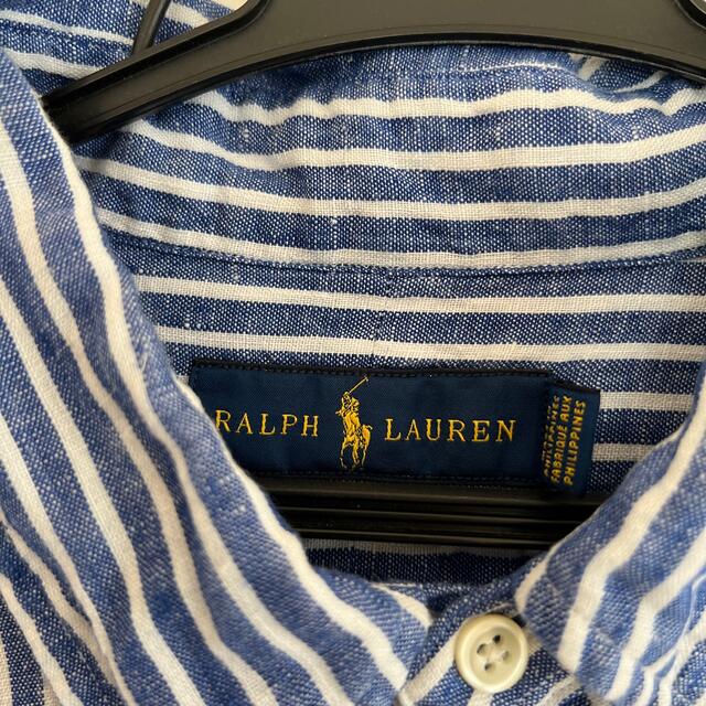 Ralph Lauren(ラルフローレン)の【ホワイト✖︎ブルー】Lサイズ　ラルフローレンシャツ メンズのトップス(シャツ)の商品写真