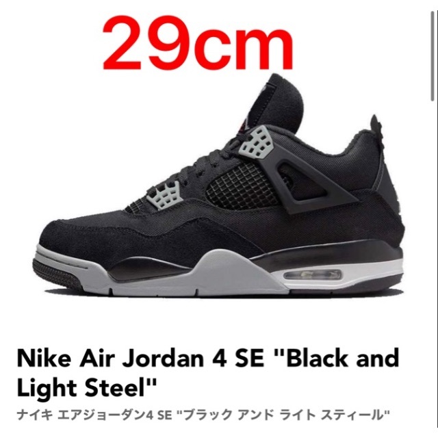 Nike Air Jordan 4 SE "Black and Light St靴/シューズ