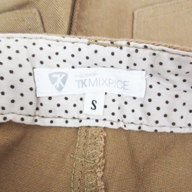 TAKEO KIKUCHI(タケオキクチ)のタケオキクチ ミクスパイス 台形スカート ミニ丈 無地 S ベージュ /FF25 レディースのスカート(ミニスカート)の商品写真