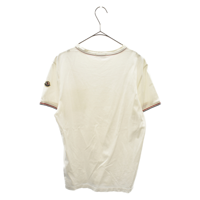 MONCLER(モンクレール)のMONCLER モンクレール MAGLIA T-SHIRT 袖トリコロール 半袖Tシャツ カットソー D10918019800 ホワイト メンズのトップス(Tシャツ/カットソー(半袖/袖なし))の商品写真