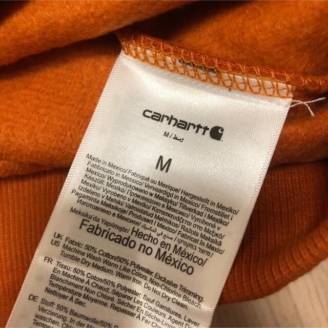 carhartt(カーハート)のカーハート　スウェット　トレーナー　オレンジ　Mサイズ メンズのトップス(スウェット)の商品写真