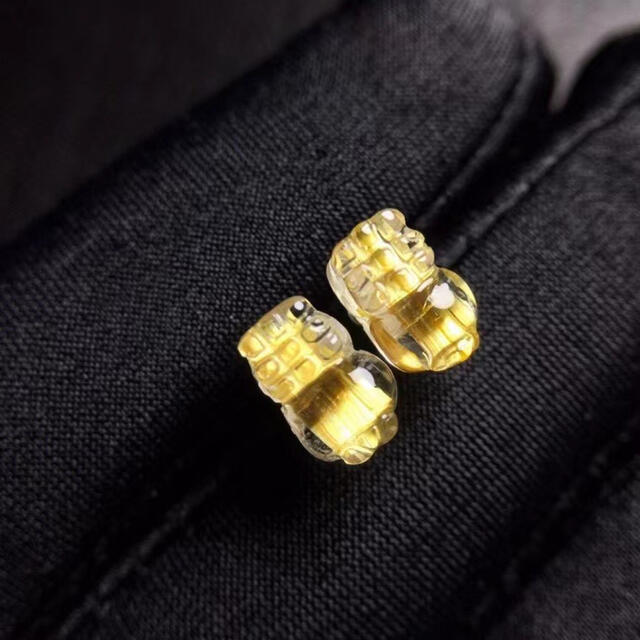 ⭐︎【天然】タイチンクオーツ ピアス k18 7.1mm ネット卸売り www.m