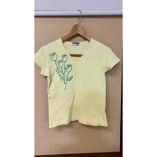 Tシャツ　レディース　Sサイズ　黄色(Tシャツ(半袖/袖なし))