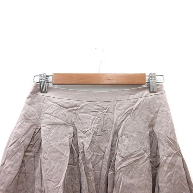 NATURAL BEAUTY(ナチュラルビューティー)のナチュラルビューティー フレアスカート ひざ丈 36 ベージュ レディースのスカート(ひざ丈スカート)の商品写真