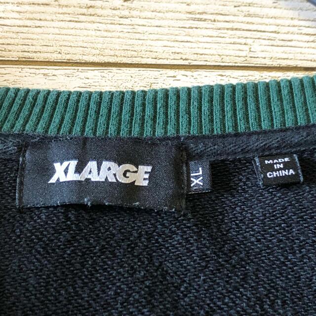 【XL】X-LARGE　エクストララージ　スウェット　アーチロゴ　黒　緑