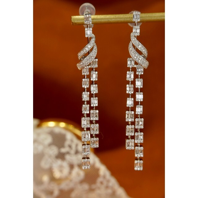 全品送料無料】 天然ダイヤモンドピアス1.28ct k18 ピアス