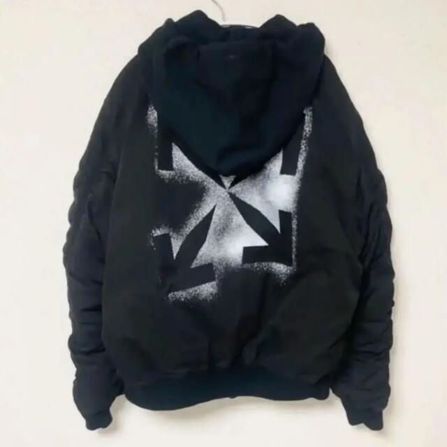 代引可】 ロゴ OFF-WHITE - OFF-WHITE ボンバージャケット XL SIZE