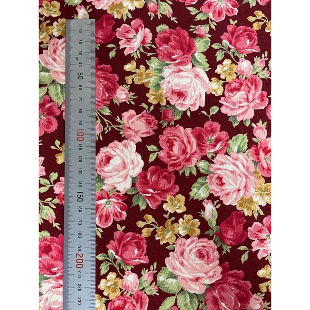 数量限定特価 ロココ調 花柄 オックス 綿生地 ローズ 薔薇 55cm 数量限定特価 ロココ調 花柄 オックス 綿生地 ローズ 薔薇 55cm