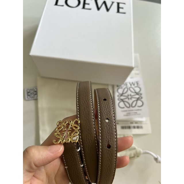 レシート LOEWE - LOEWE アナグラム グレインカーフ ベルト 80の通販