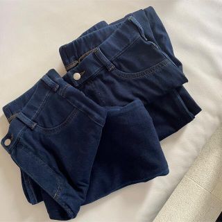 ジーユー(GU)のGU スーパーストレッチデニムクロップドレギンスパンツ2点(レギンス/スパッツ)