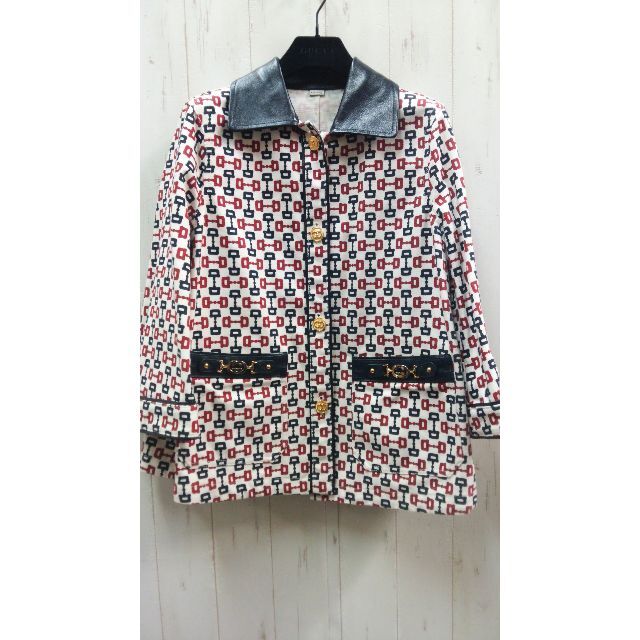 GUCCI - Gucci グッチ ホースビット プリント ジャケット GGの GUCCI - Gucci グッチ ホースビット プリント ジャケット GGの
