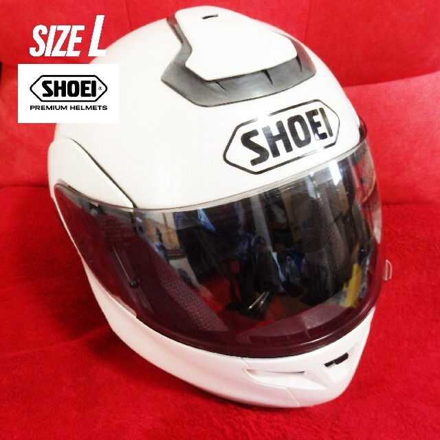 【SHOEI】 MULTITEC ヘルメットフルフェイス　Lサイズ　ホワイト 自動車/バイクのバイク(ヘルメット/シールド)の商品写真