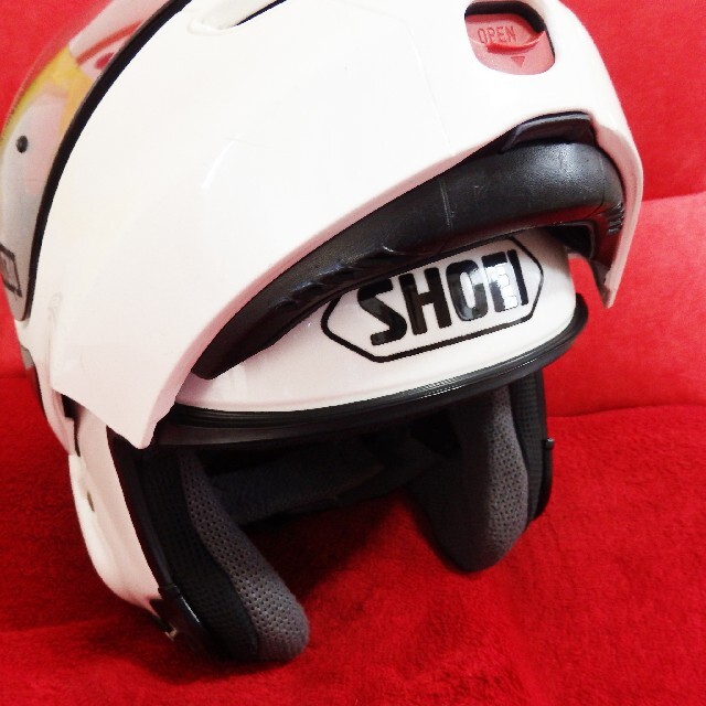 【SHOEI】 MULTITEC ヘルメットフルフェイス　Lサイズ　ホワイト 自動車/バイクのバイク(ヘルメット/シールド)の商品写真