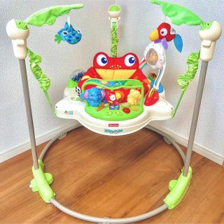 フィッシャープライス(Fisher-Price)の[美品] フィッシャープライス　レインフォレスト ジャンパルー(ベビージム)