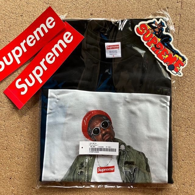 サイズS◆supreme Andre 3000 tee Black フォトT 1