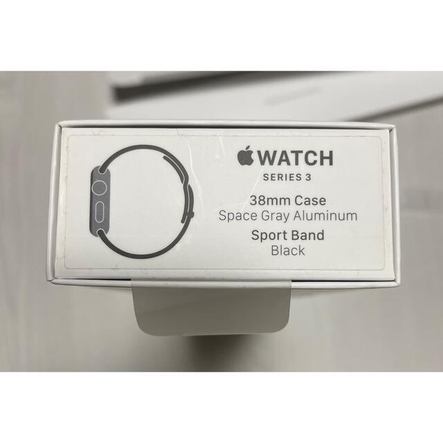 Apple Watch(アップルウォッチ)のApple Watch Series 3 スペースグレイ38mmGPSモデル スマホ/家電/カメラのスマホアクセサリー(その他)の商品写真