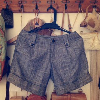 ラメ入りチェックハーフパンツ(ハーフパンツ)