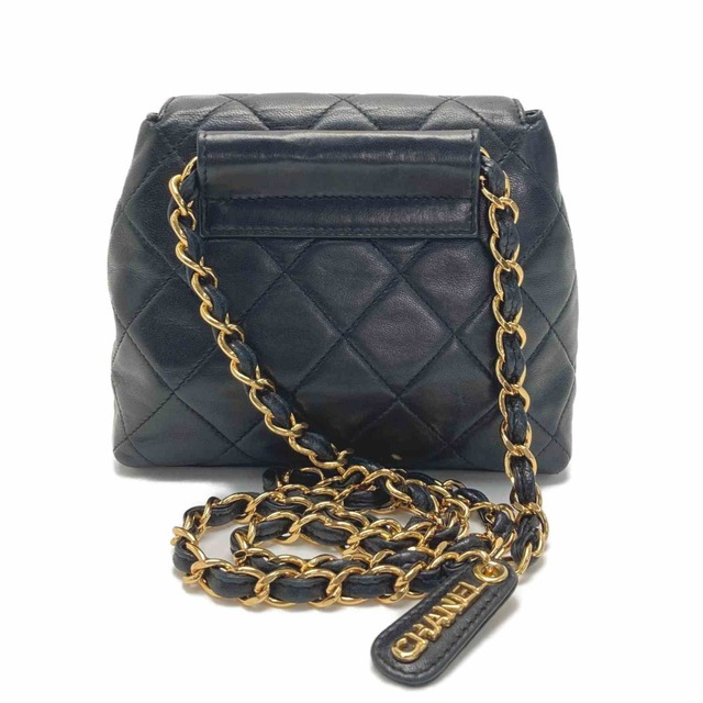 ヴィンテージ Chanel マトラッセ チェーンショルダー　ブラック