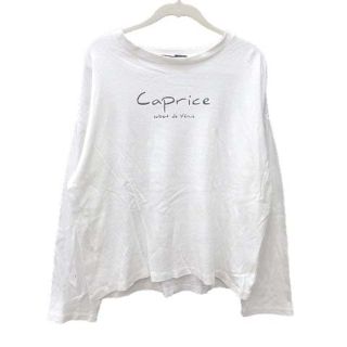 ヘザー(heather)のヘザー Tシャツ カットソー 長袖 クルーネック ロゴプリント F 白 ■MO(カットソー(長袖/七分))