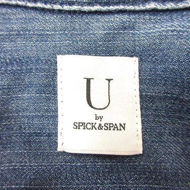 Spick & Span(スピックアンドスパン)のスピック&スパン Spick&Span デニムシャツ 長袖 38 紺 ネイビー レディースのトップス(シャツ/ブラウス(長袖/七分))の商品写真