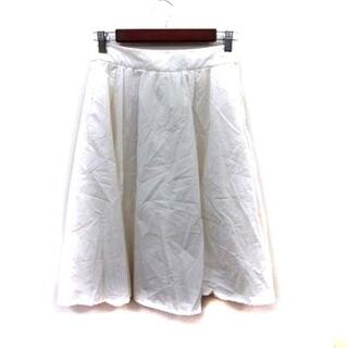 プラステ(PLST)のプラステ フレアスカート ギャザー ミモレ ロング 2 白 ホワイト /YI(ロングスカート)