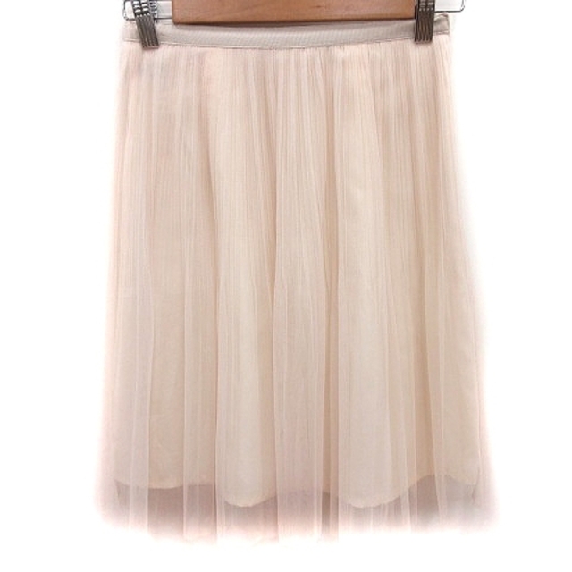 MICHEL KLEIN(ミッシェルクラン)のミッシェルクラン チュールスカート フレア ひざ丈 36 ベビーピンク レディースのスカート(ひざ丈スカート)の商品写真