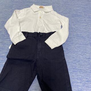 ファミリア(familiar)のゆいたん様専用 長袖白ポロシャツ110黒ショートパンツ110セット(Tシャツ/カットソー)